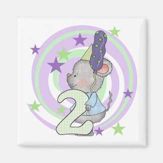 Imán Camisetas y regalos del segundo cumpleaños del rat