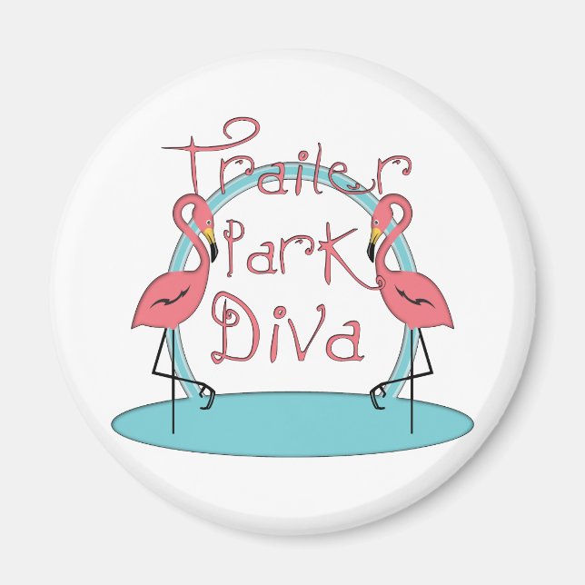 Imán Camisetas y regalos divertidos de Trailer Park (Frente)