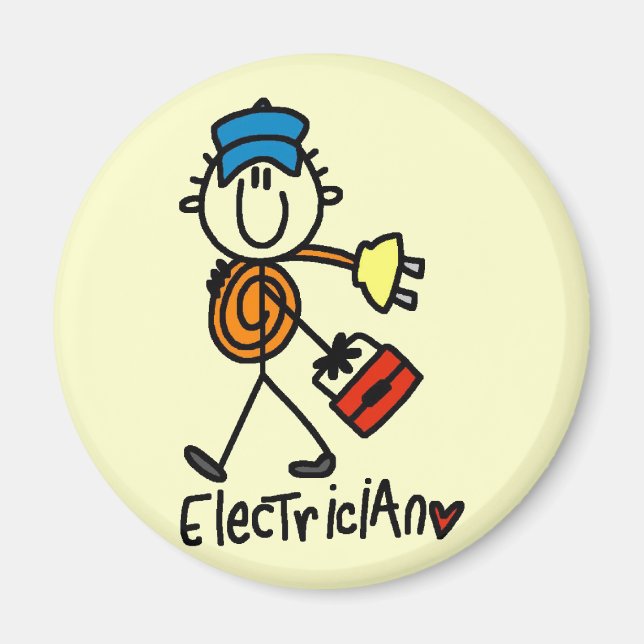 Imán Camisetas y regalos eléctricos básicos (Frente)