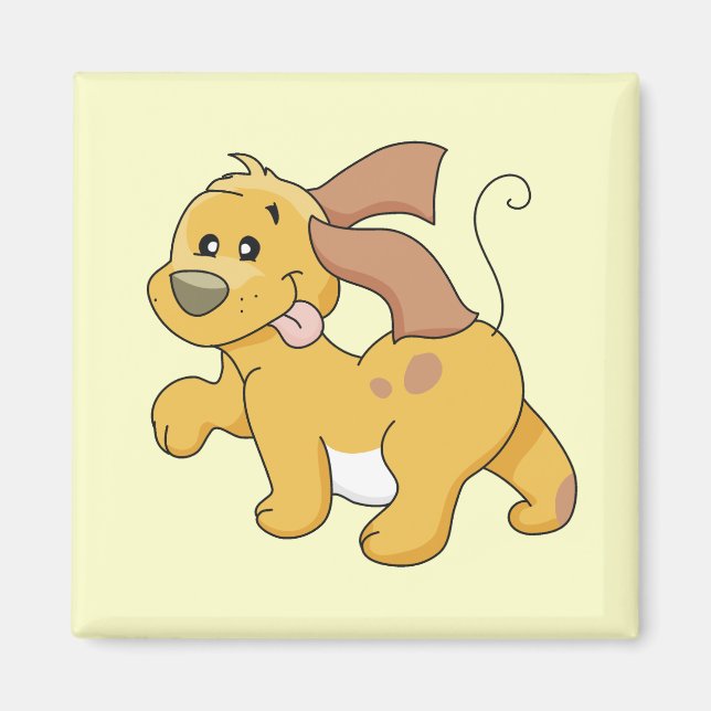 Imán Camisetas y regalos felices del perro de Brown (Frente)