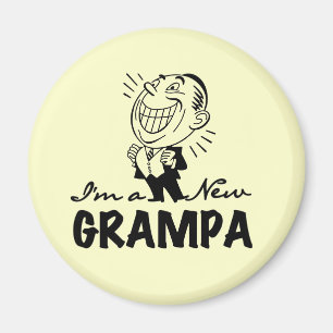 Imán Camisetas y regalos nuevos Grampa sonrientes