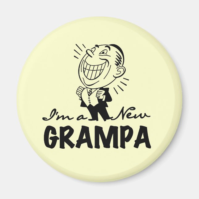 Imán Camisetas y regalos nuevos Grampa sonrientes (Frente)