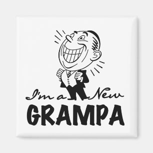 Imán Camisetas y regalos nuevos Grampa sonrientes