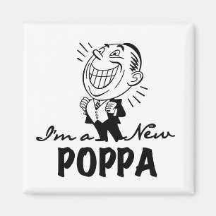 Imán Camisetas y regalos nuevos y sonrientes de Poppa