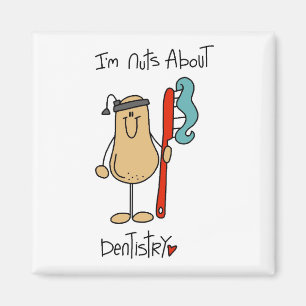 Imán Camisetas y regalos Nuts About Dentistry