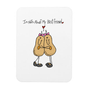 Imán Camisetas y regalos Nuts About My Best Friend