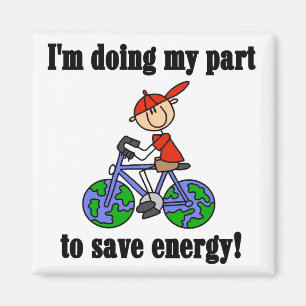 Imán Camisetas y regalos para ahorrar energía y protege