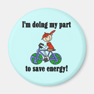 Imán Camisetas y regalos para ahorrar energía y protege