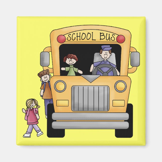 Imán Camisetas y regalos para autobuses escolares amari (Frente)