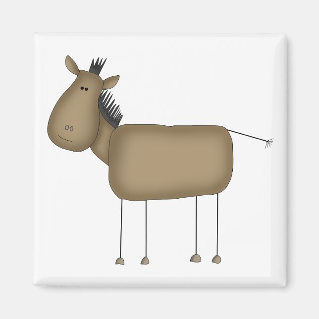 Imán Camisetas y regalos para caballos de la figura del (Frente)