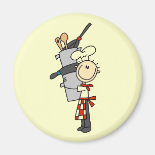 Imán Camisetas y regalos para Chef con Ollas y Sartenes