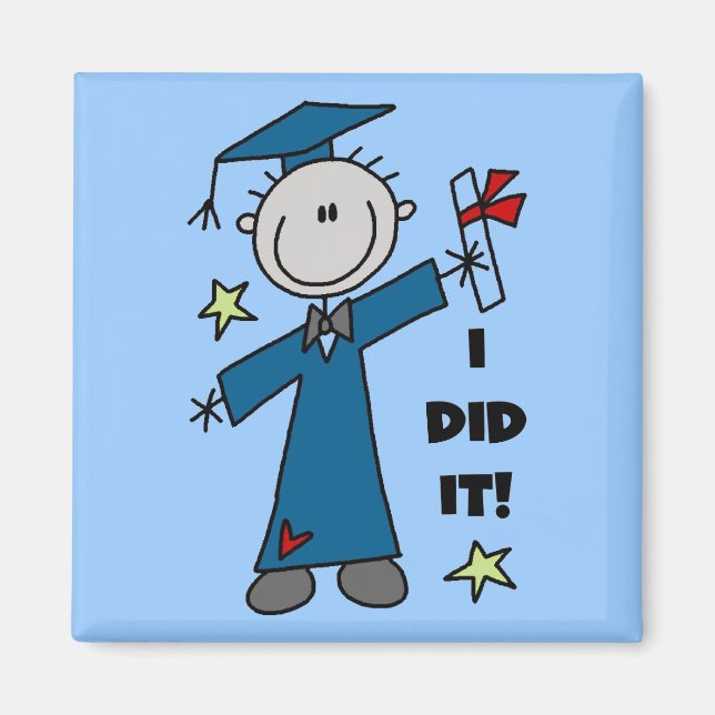 Imán Camisetas y regalos para graduados de Stick Figure (Frente)