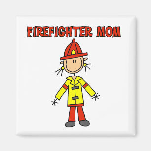 Imán Camisetas y regalos para mamás bomberos