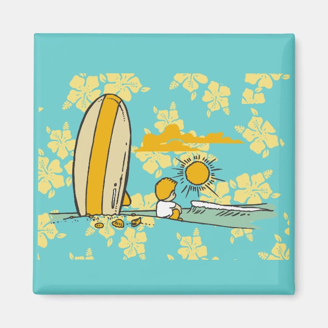 Imán Camisetas y regalos para surfistas (Frente)