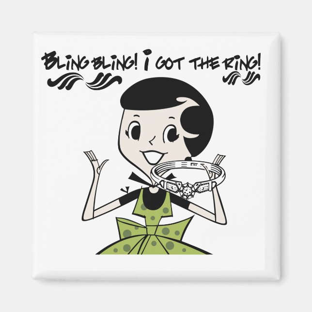 Imán Camisetas y regalos retro para anillos (Frente)