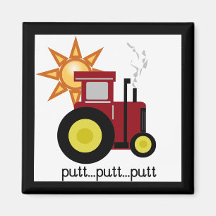 Imán Camisetas y regalos rojos del tractor de granja