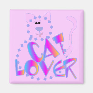 Imán Camisetas y regalos rosados del amante del gato