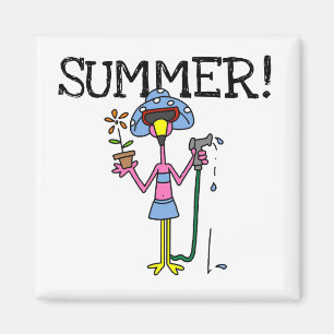 Imán Camisetas y regalos rosados del verano del