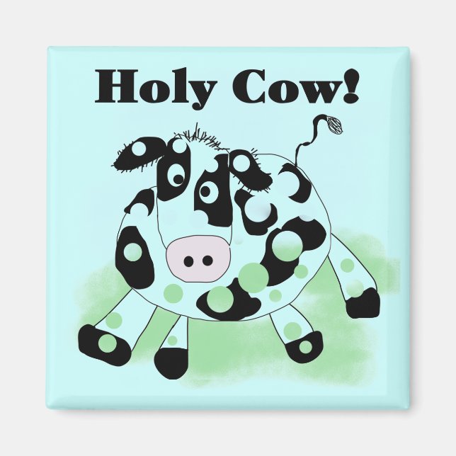 Imán Camisetas y regalos santos de la vaca (Frente)