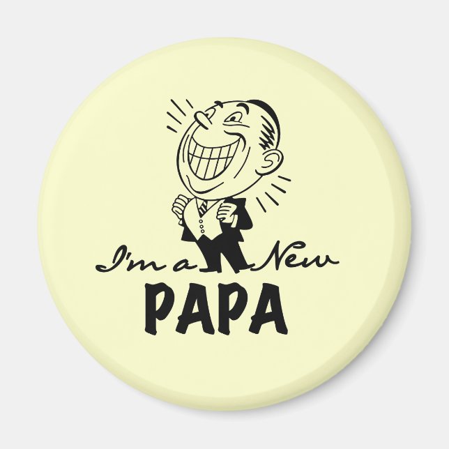 Imán Camisetas y regalos sonrientes de nuevo papá (Frente)