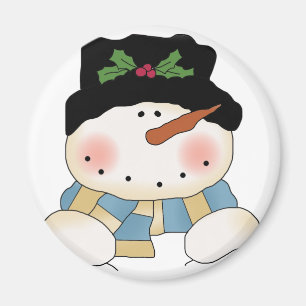 Imán Camisetas y regalos sonrientes de Snowman