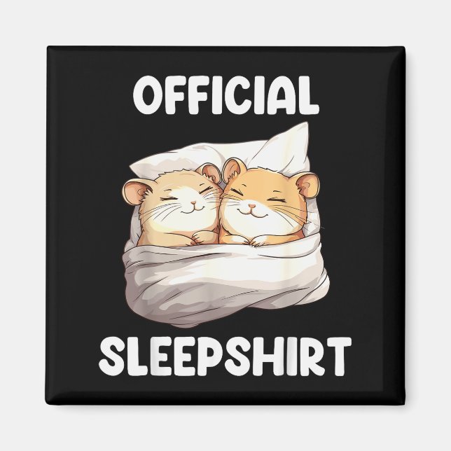 Imán Camisón de dormir Hamster Amantes de los animales  (Frente)