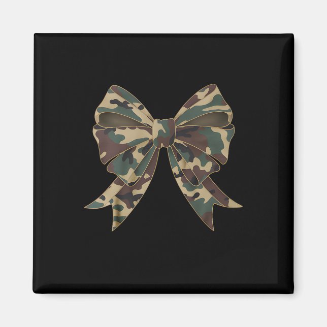 Imán Camo Coquette Bow Chicas de caza de pato niñas Hu (Frente)