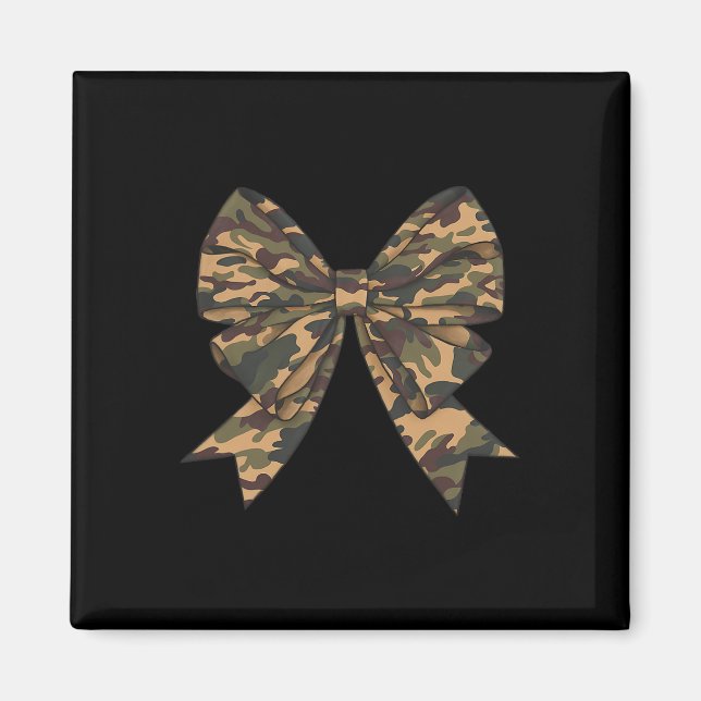 Imán Camo Coquette Bow Chicas de caza de pato niñas Hu (Frente)