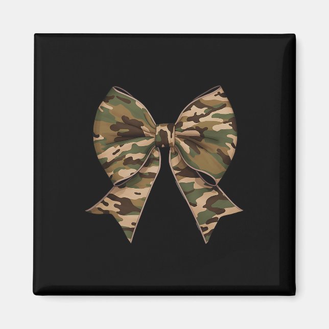 Imán Camo Coquette Bow Chicas de caza de pato niñas Hu (Frente)