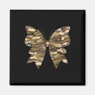 Imán Camo Coquette Bow Duck Hunting Women Cute Butterfl