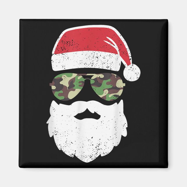 Imán Camo Santa Claus Sungles Navidades Camo (Frente)