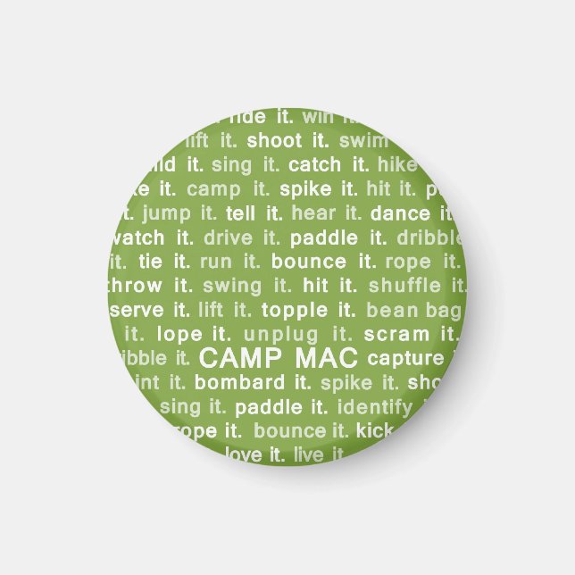 Imán Camp Mac Magnet (Green Do It) (Frente)