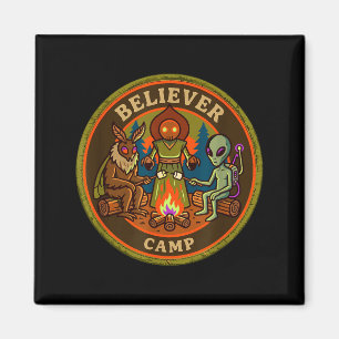 Imán campamento creyente mothman alien vintage scout ov