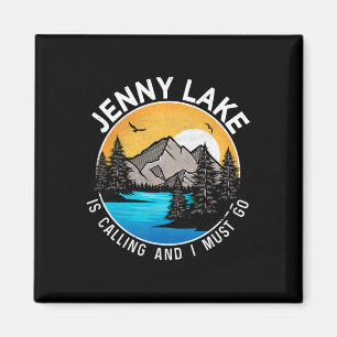 Imán Campamento de pesca en barco - Lago Lakeview Jenny
