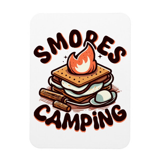 Imán campamento de smores (Vertical)