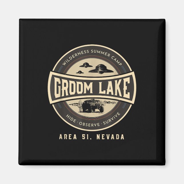 Imán Campamento de Verano de Verano del Lago Groom - Zo (Frente)