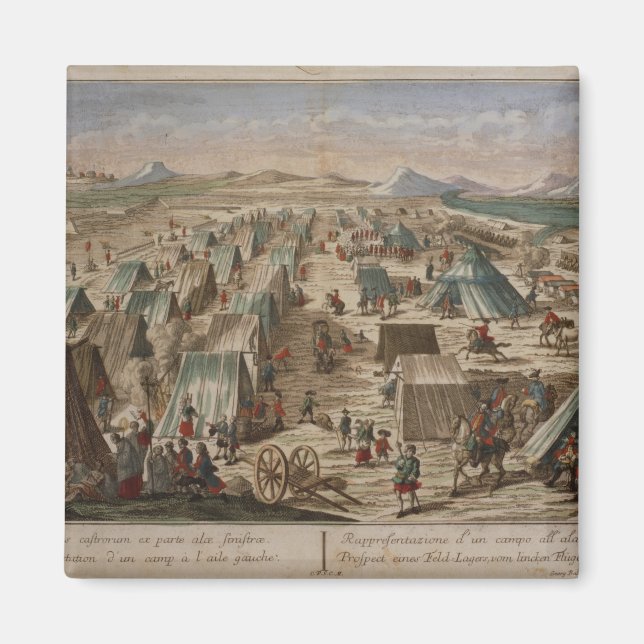 Imán Campamento militar, c.1780 (Frente)