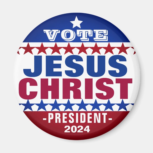 Imán Campaña de Jesucristo por el Presidente 2024 (Frente)
