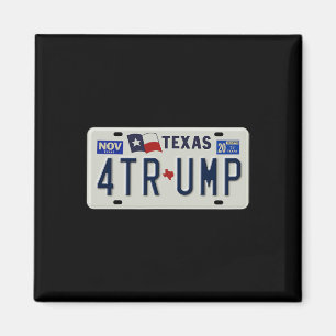Imán Campaña de Placa de Matrícula Vintage de Texanos p