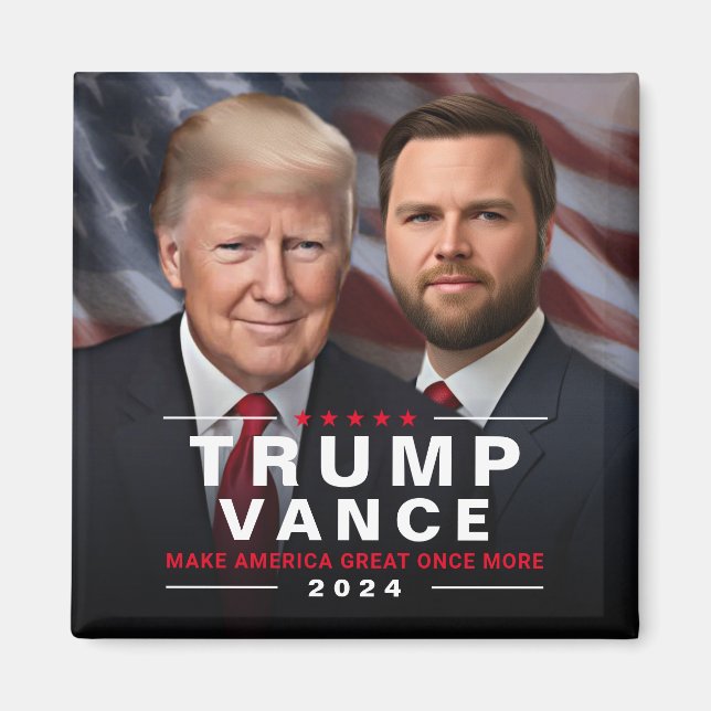Imán Campaña de vicepresidente de Trump Vance 2024 (Frente)