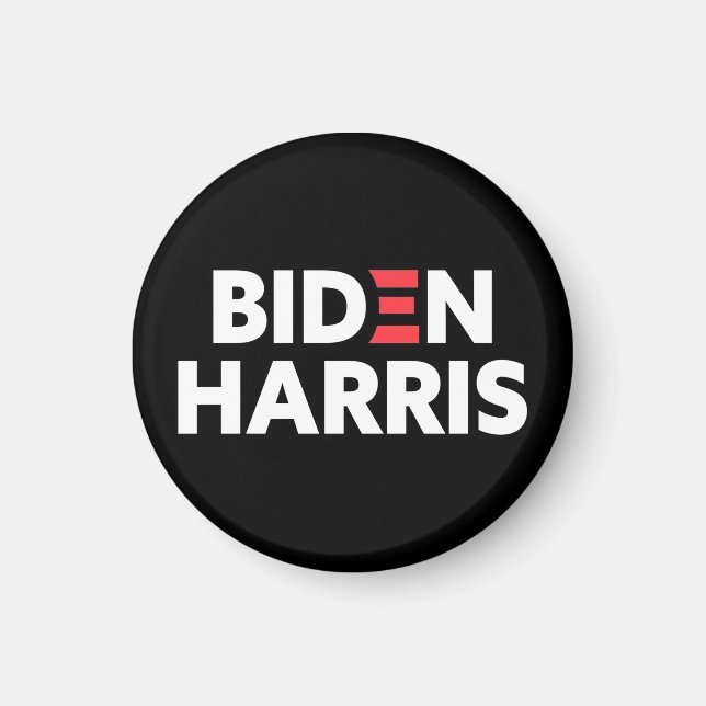 Imán Campaña electoral Biden/Harris en blanco y negro (Frente)