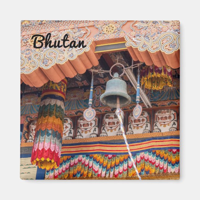 Imán Campana en Punakha Dzong - Bután, Himalaya, Asia (Frente)
