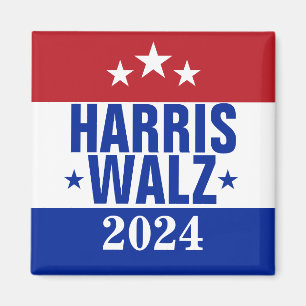 Imán Campaña Harris Walz 2024 Azul Rojo