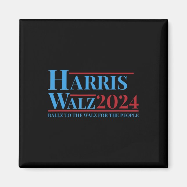 Imán Campaña Walz 2024 Kamala Harris Tim Walz Funny Te (Frente)