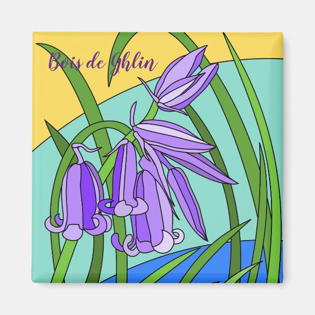 Imán Campanas azules en el bosque (Frente)