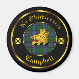 Imán Campbell Clan y Tartan Magnet