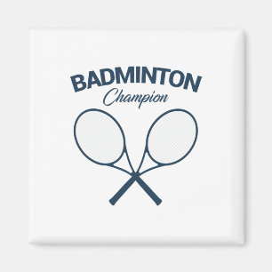 Imán Campeón de Badminton I Racket I Shuttle I Badminto