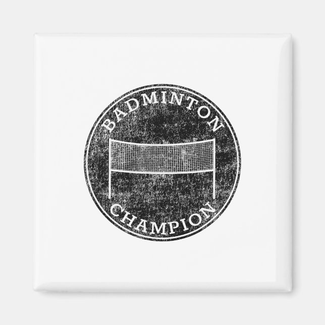 Imán Campeón de Badminton Spo competitivo familiar (Frente)