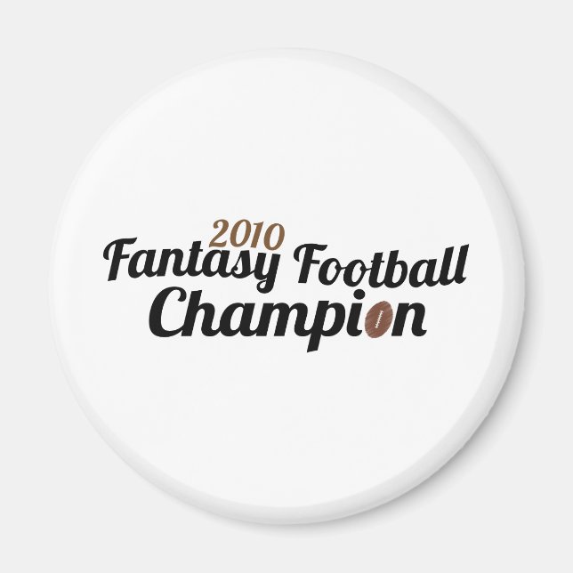 Imán Campeón de fútbol de fantasía de 2010 (Frente)