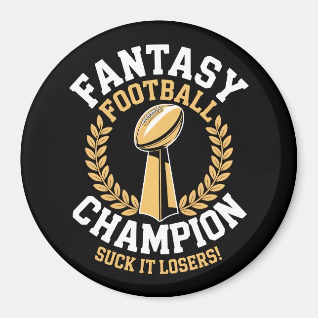 Imán Campeón de Fútbol Fantasía (Frente)